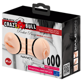 Crazy Bull Nancy Pocket Pussy Double Ended Male Masturbator Flesh Realistic Butts And Vaginas